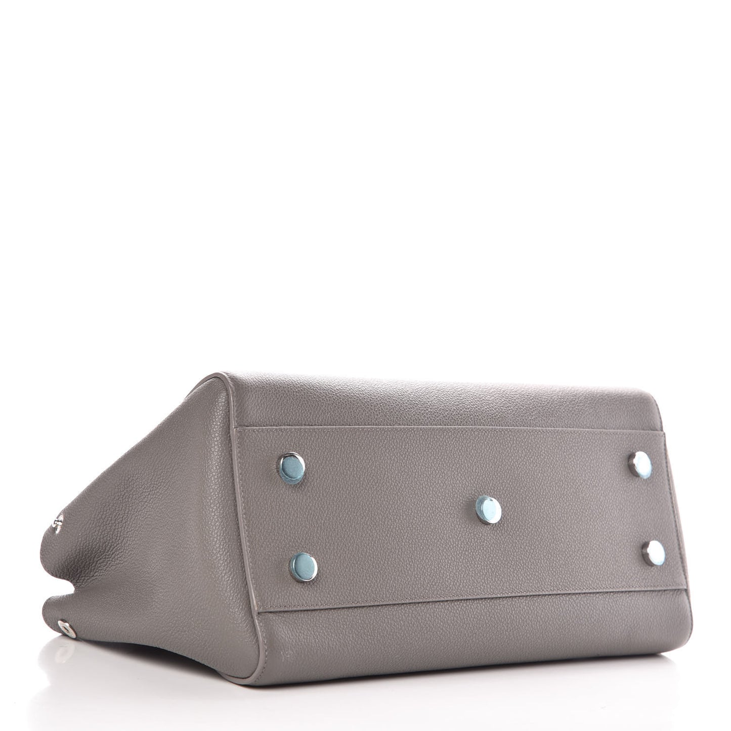 Grained Calfskin Small Cabas Rive Gauche Fog