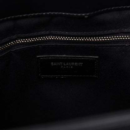 Saint Laurent Calfskin Y Quilted Monogram Large Loulou Shopper Black 8 of 10