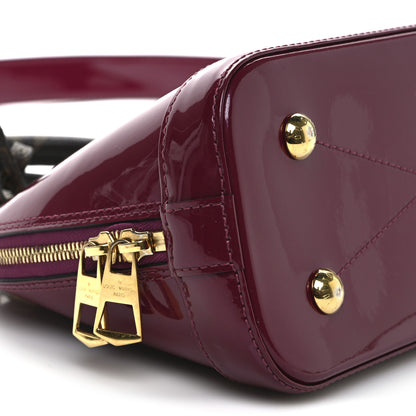 Louis Vuitton Patent Monogram Alma BB Magenta 8 of 11