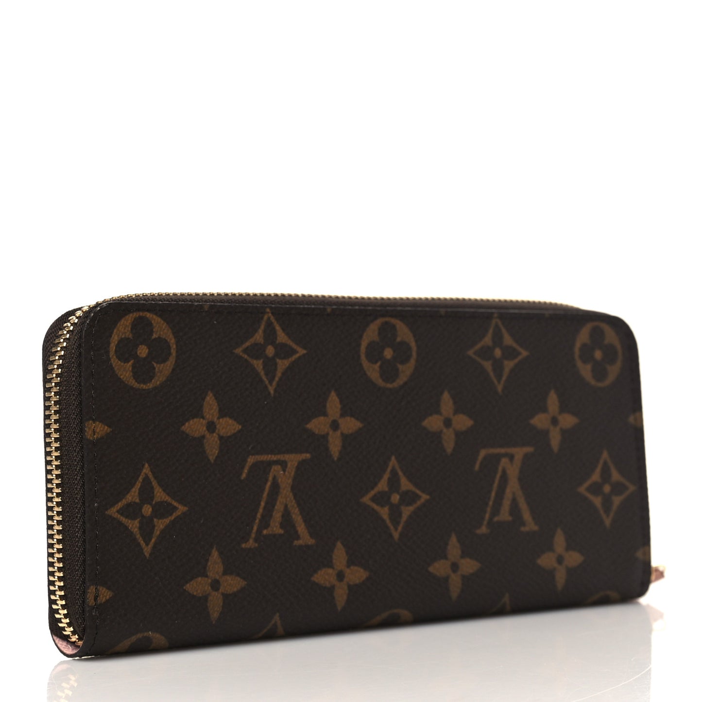 Monogram Clemence Wallet Rose Ballerine