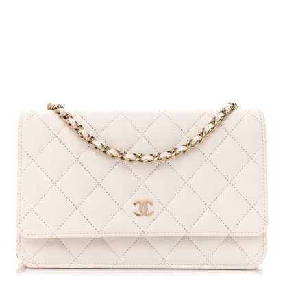 Chanel Caviar Quilted Wallet On Chain WOC White 1 of 11