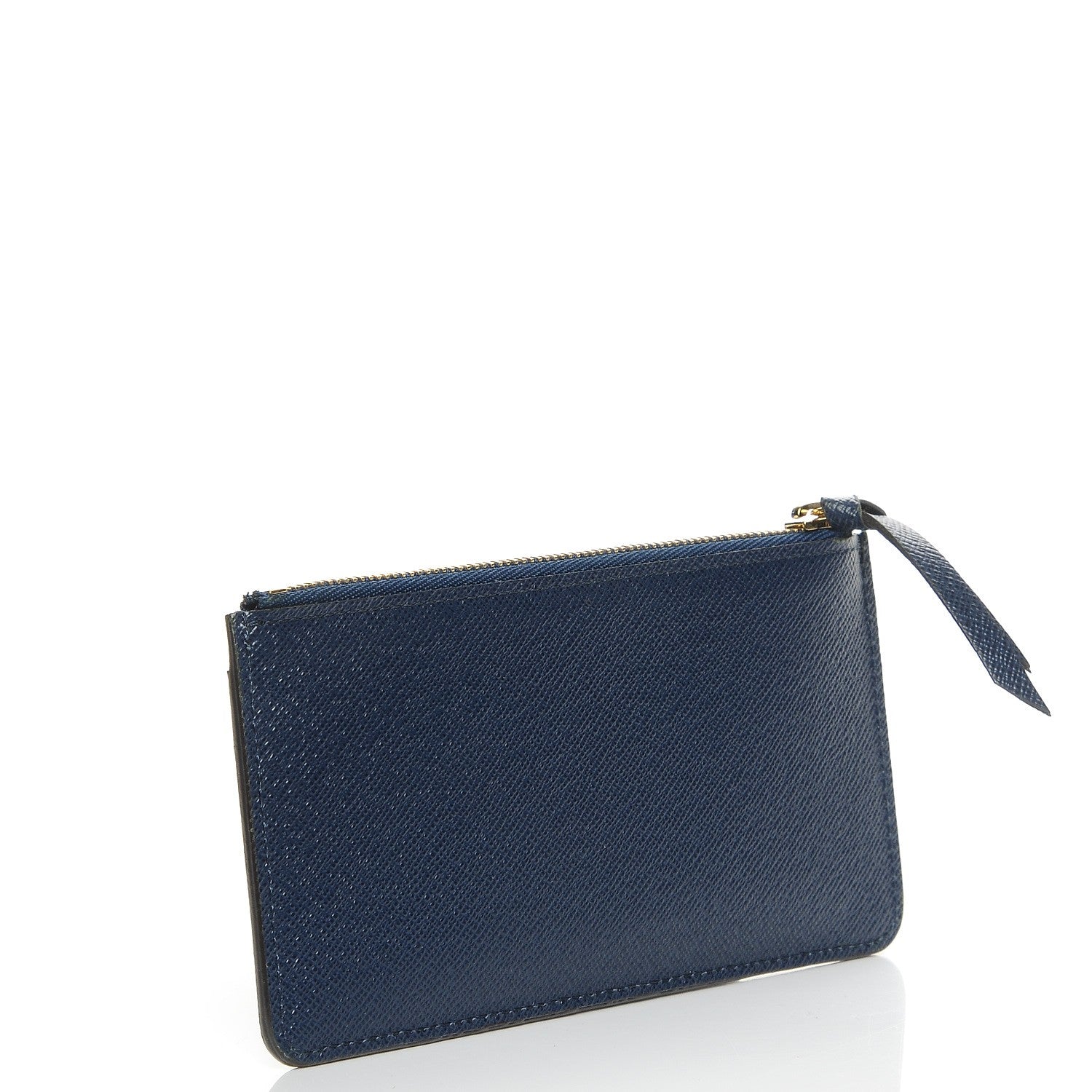 Louis Vuitton Calfskin Jeanne Wallet Zippered Insert Dark Blue 3 of 7