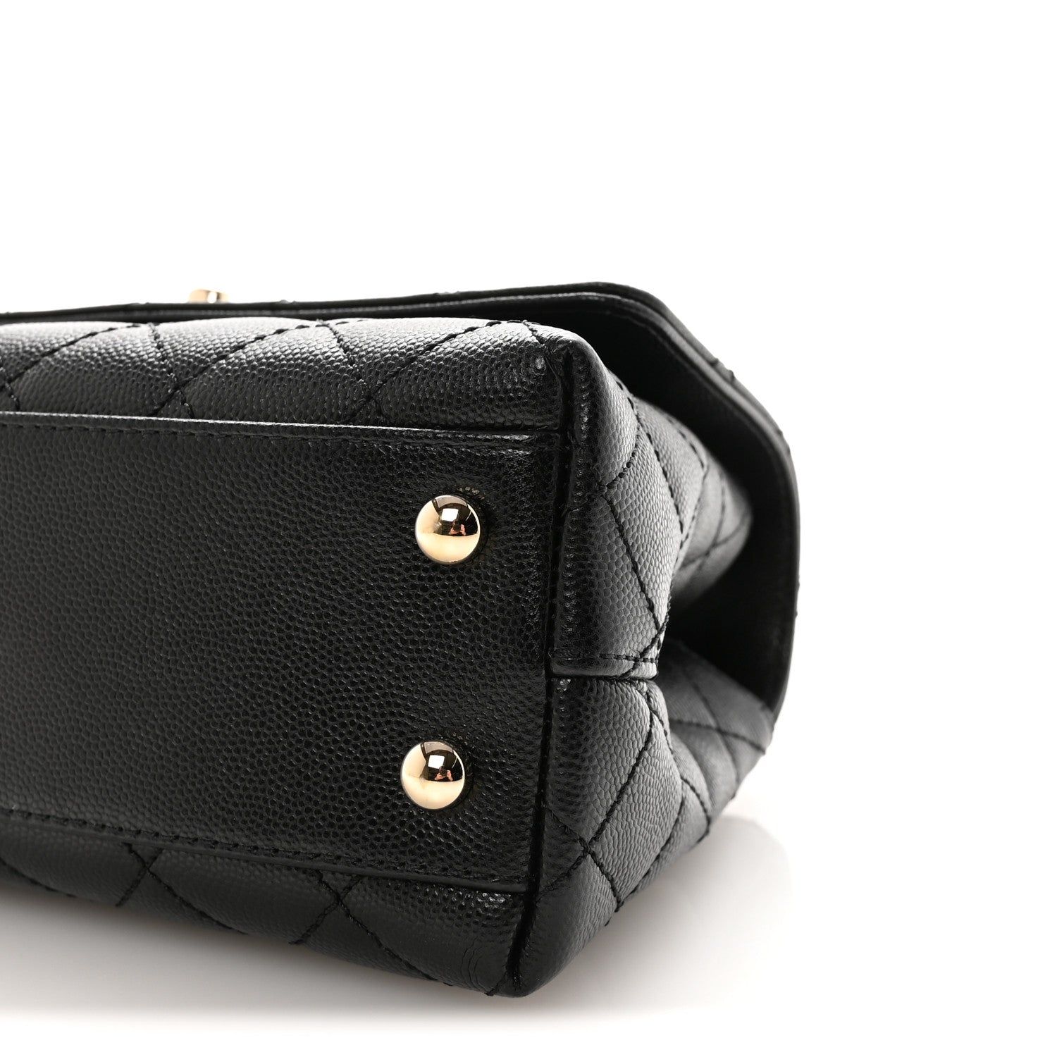 Chanel Caviar Lizard Embossed Quilted Mini Coco Handle Flap Black 10 of 11
