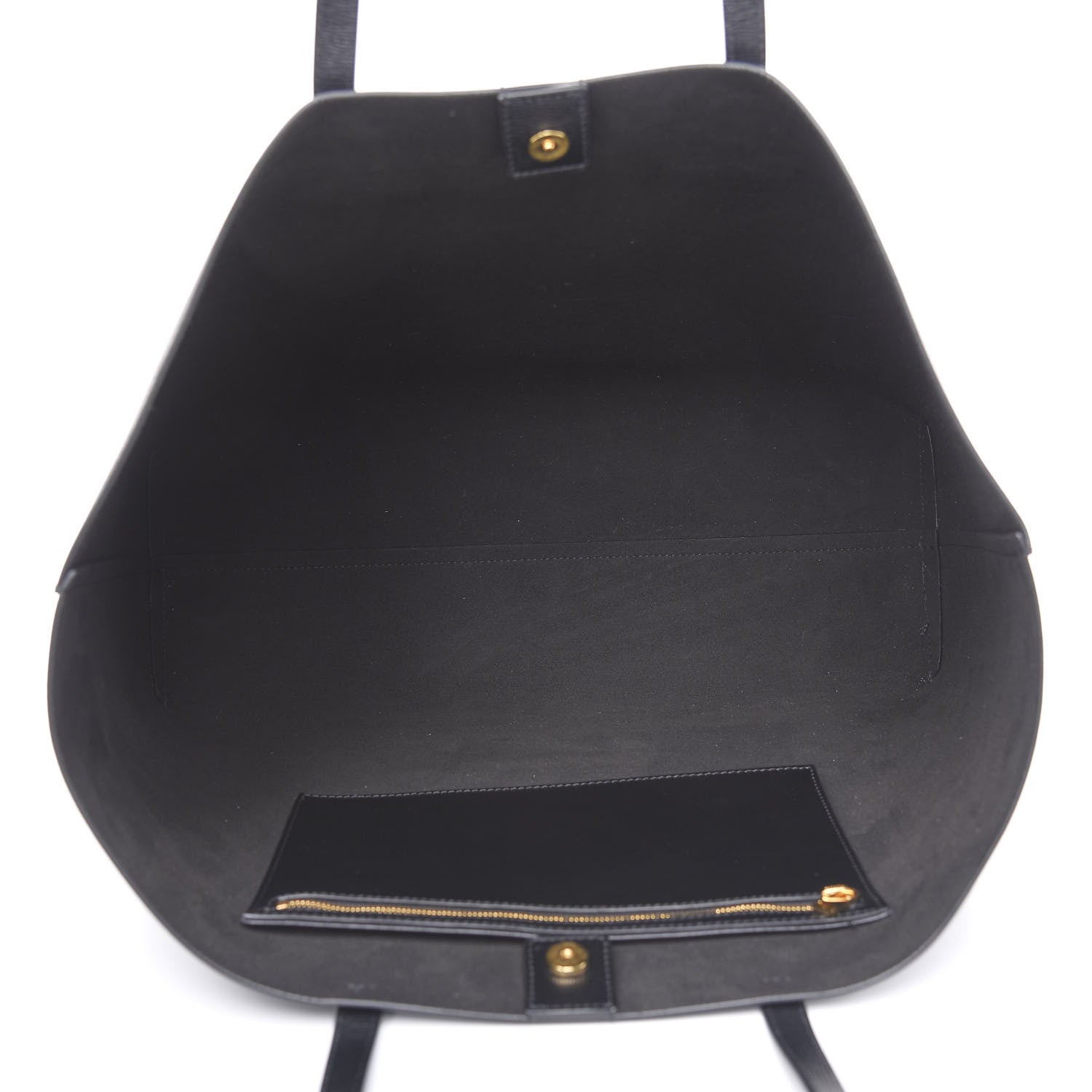 Tom Ford Grained Calfskin Large T Tote Black 4 of 8