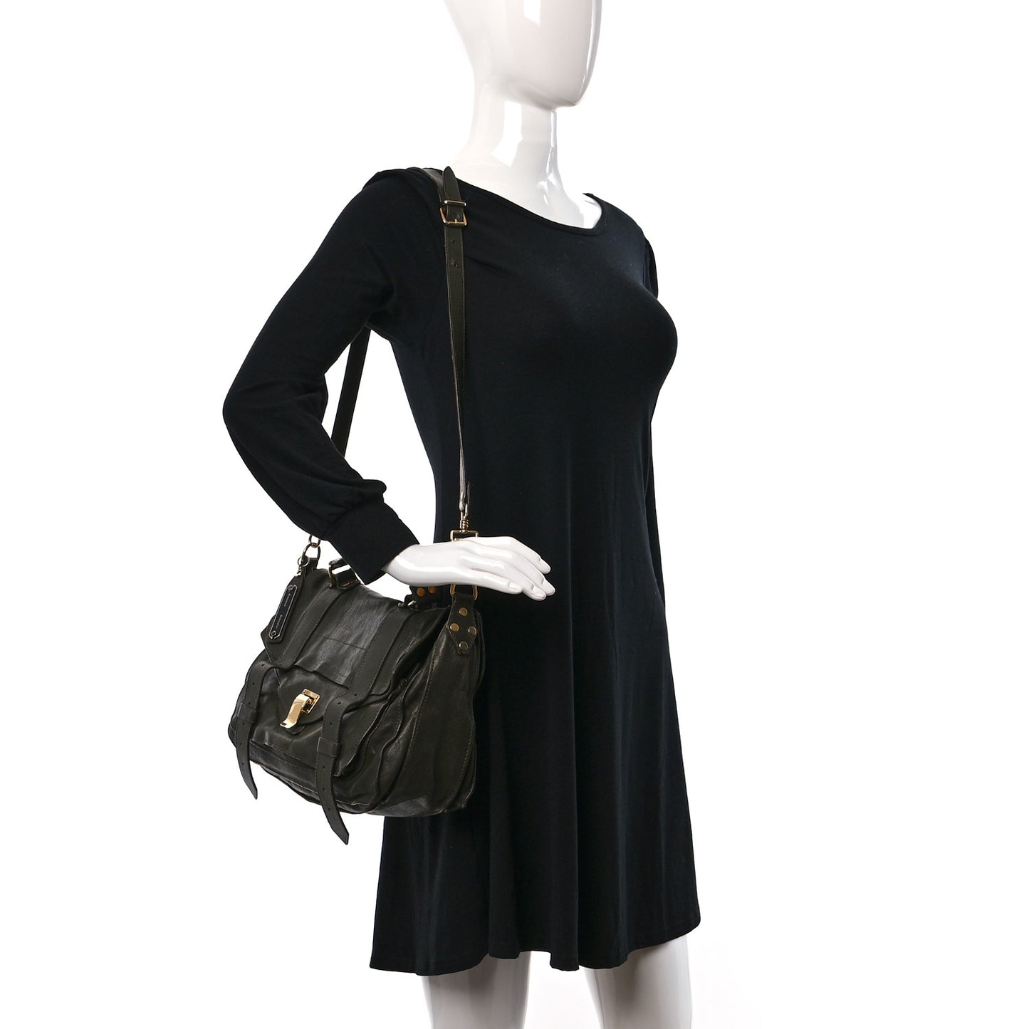 Lambskin Medium PS1 Satchel Military