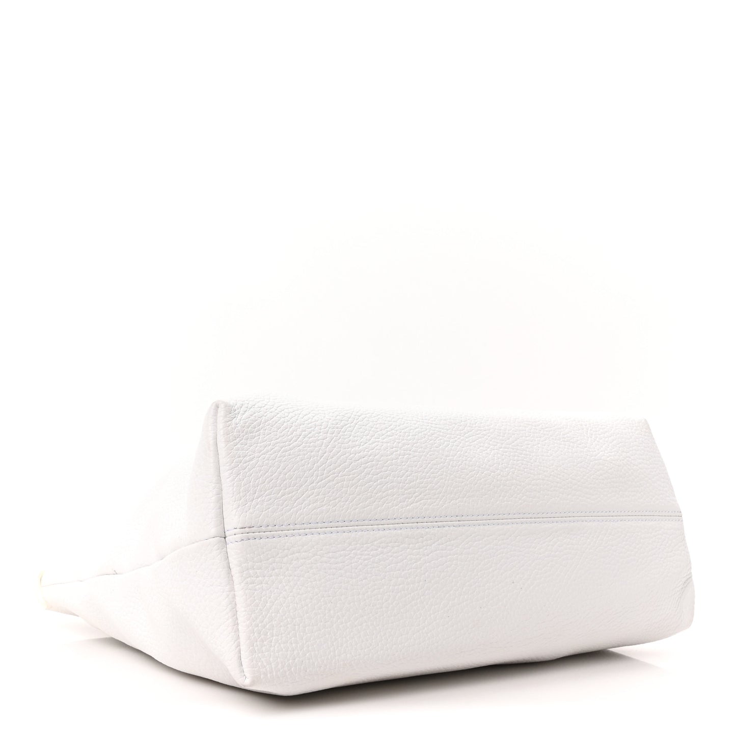 London Grainy Calfskin Medium Baynard Tote White