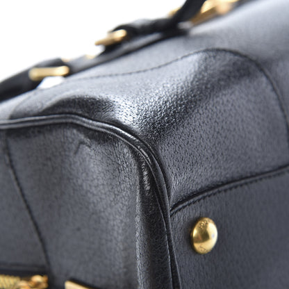 Prada Goatskin Cerniera Pushlock Satchel Black 8 of 14