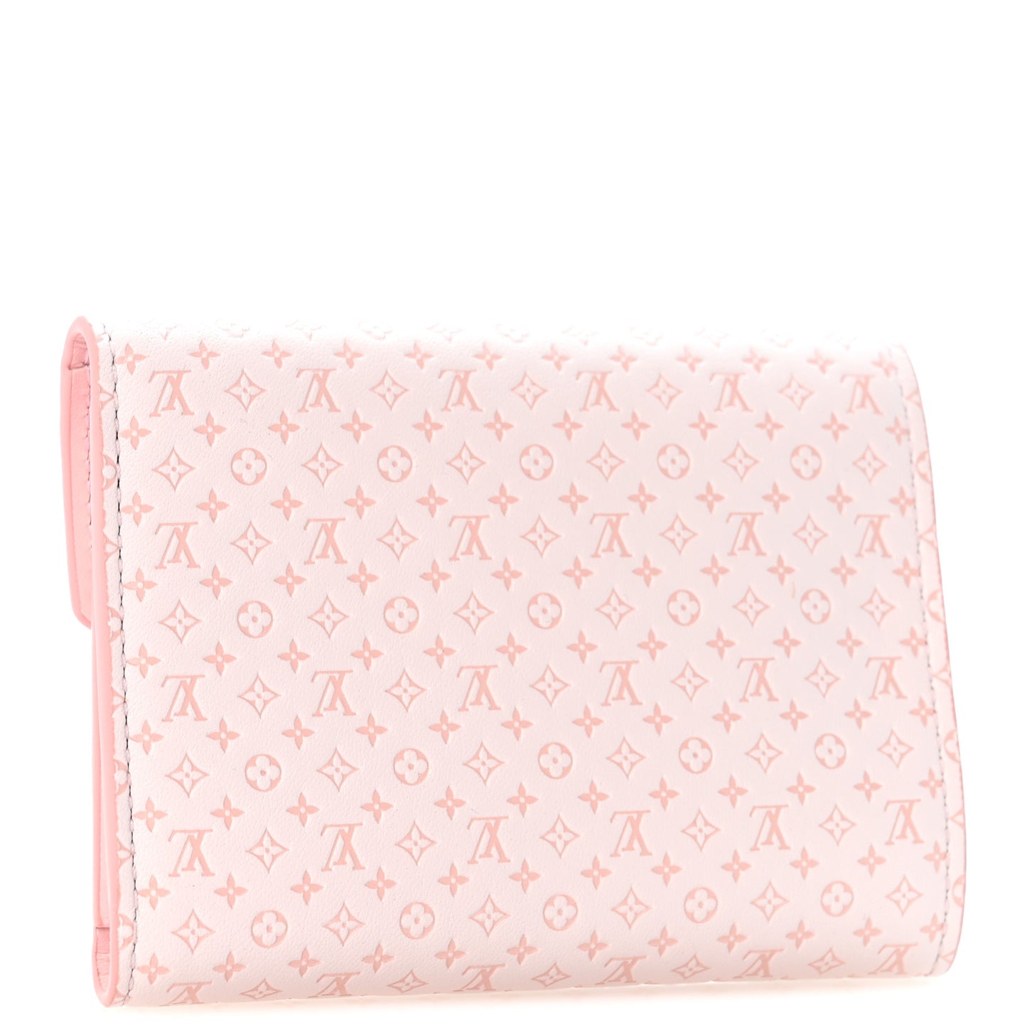 Calfskin Nanogram Embossed Victorine Wallet Light Bliss