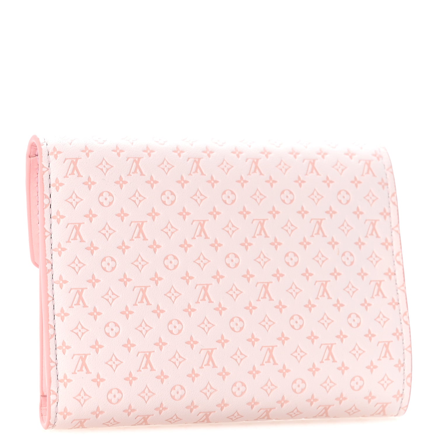 Louis Vuitton Calfskin Nanogram Embossed Victorine Wallet Light Bliss 3 of 6
