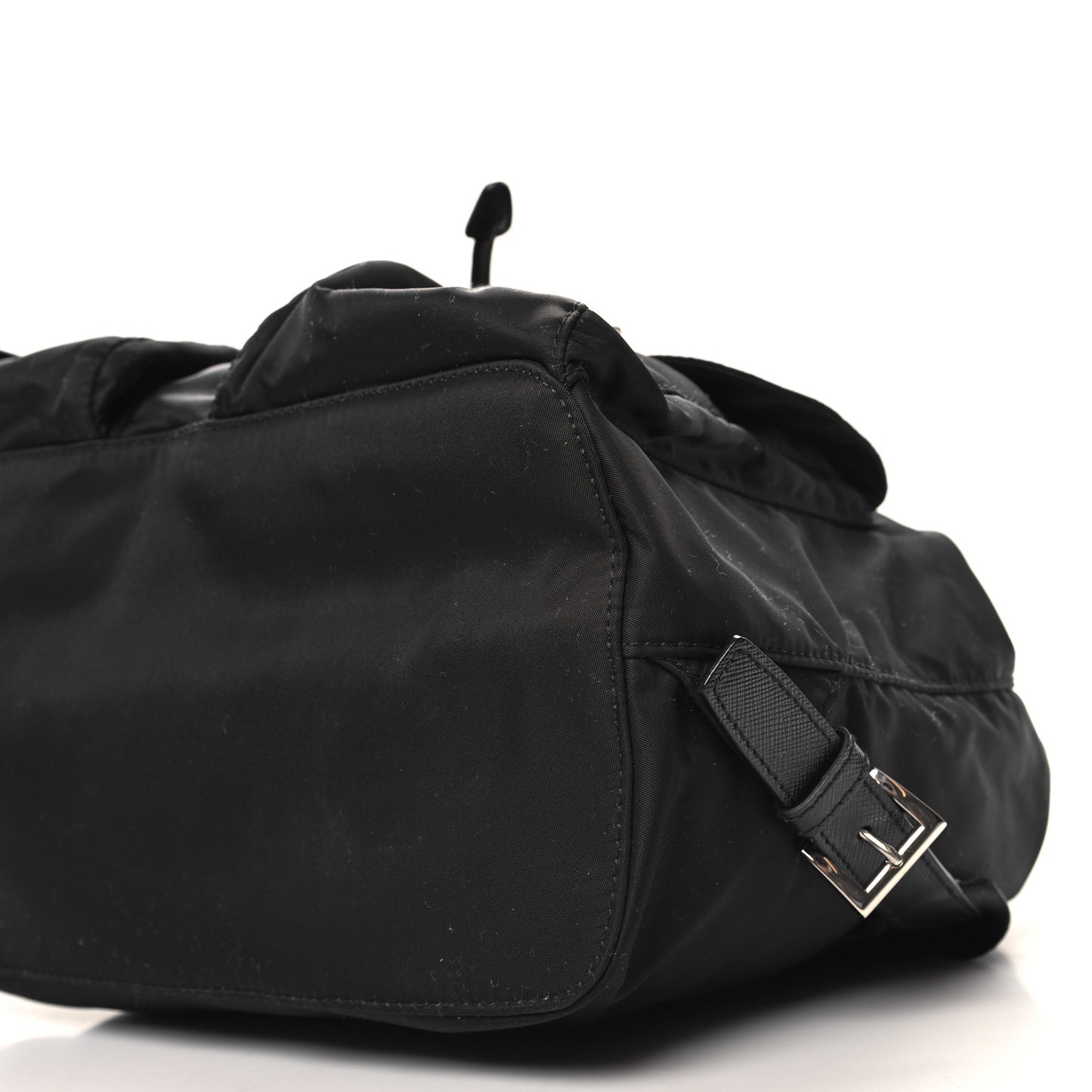 Tessuto Nylon Saffiano Medium Backpack Black
