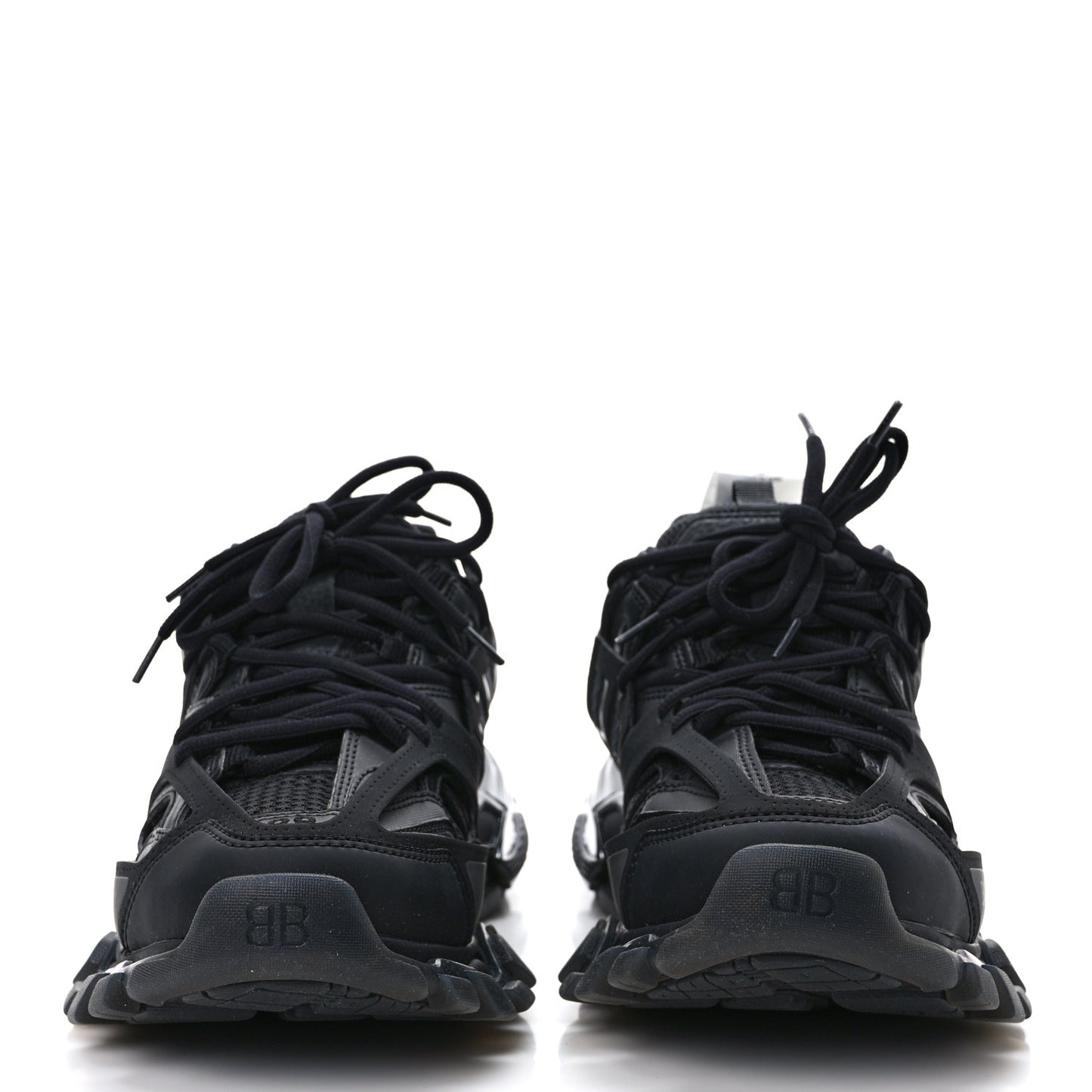 Rubber Mesh Fabric Clear Sole Womens Track Sneakers 38 Black