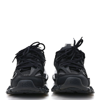 Balenciaga Rubber Mesh Fabric Clear Sole Womens Track Sneakers 38 Black 2 of 9