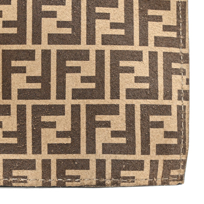 Fendi Suede Vitello Grace Micro FF Large Flat Pouch Nude Spring Maya 13 of 13