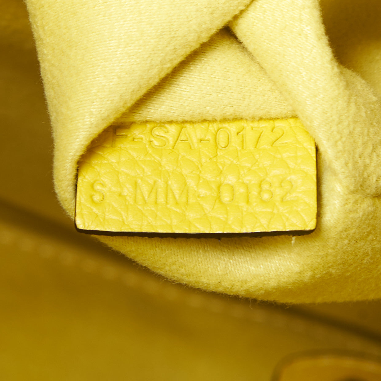 Drummed Calfskin Mini Luggage Citron