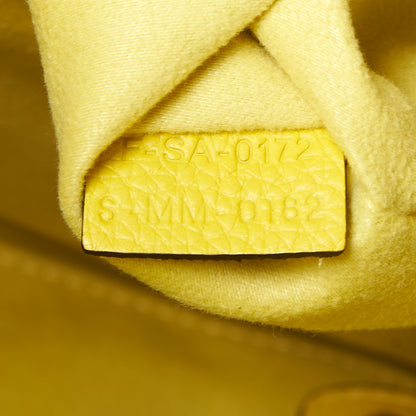 Celine Drummed Calfskin Mini Luggage Citron 9 of 9
