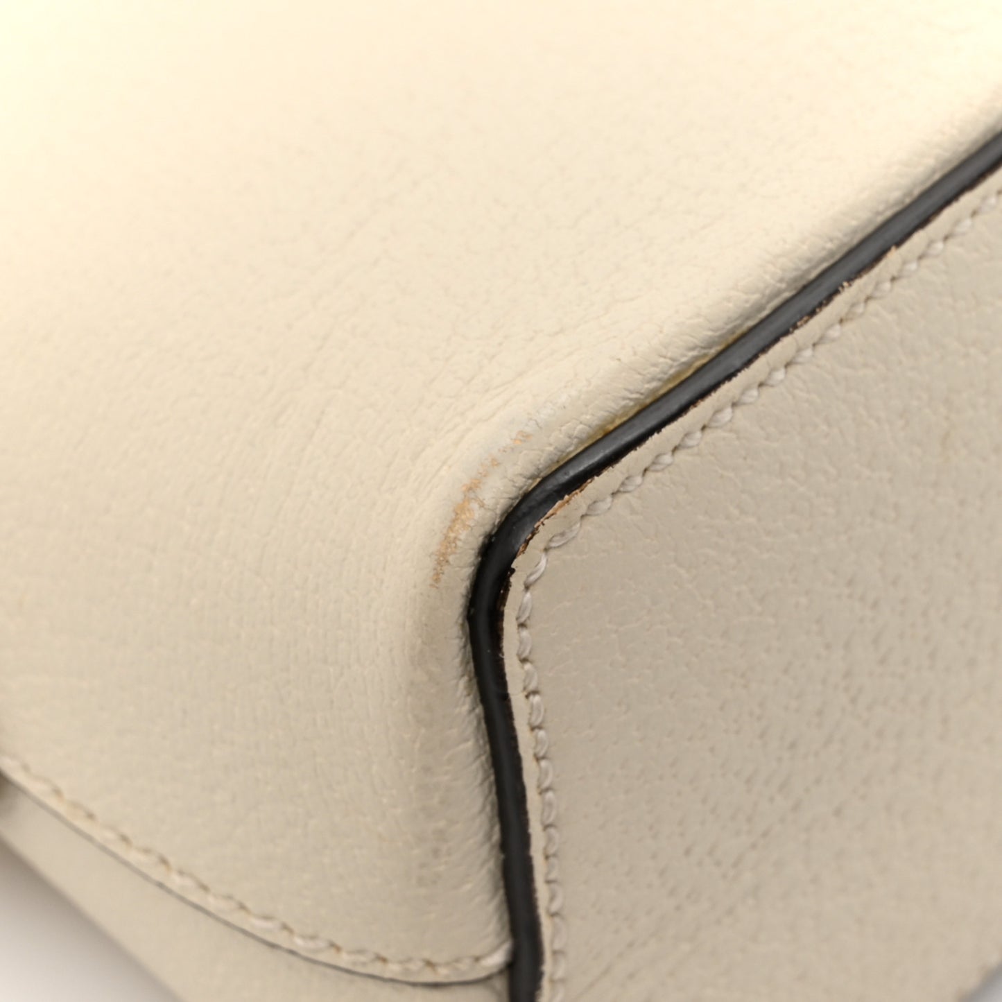 Textured Dollar Calfskin Web Small Ophidia Dome Shoulder Bag Mystic White