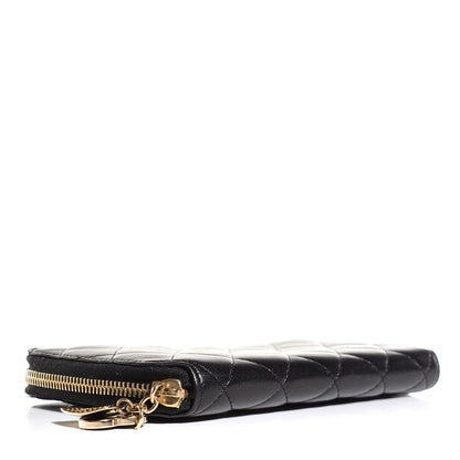 Chanel Glazed Calfskin Quilted Reissue Zip Around Wallet Black 4 of 8
