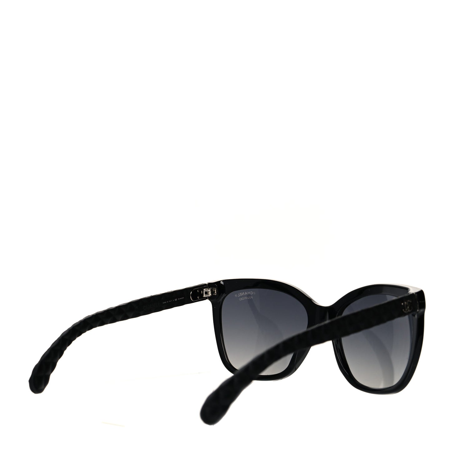 Acetate Quilted Polarized Butterfly CC Sunglasses 5288-Q Black