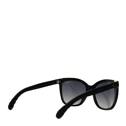 Chanel Acetate Quilted Polarized Butterfly CC Sunglasses 5288-Q Black 4 of 7