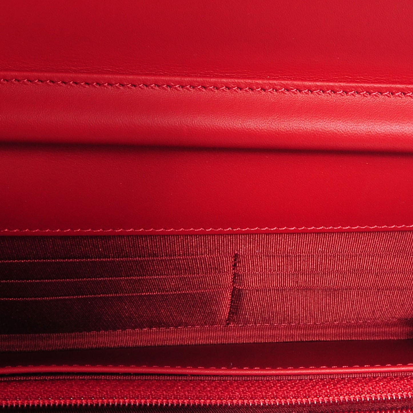 Caviar Quilted Boy Wallet On Chain WOC Red