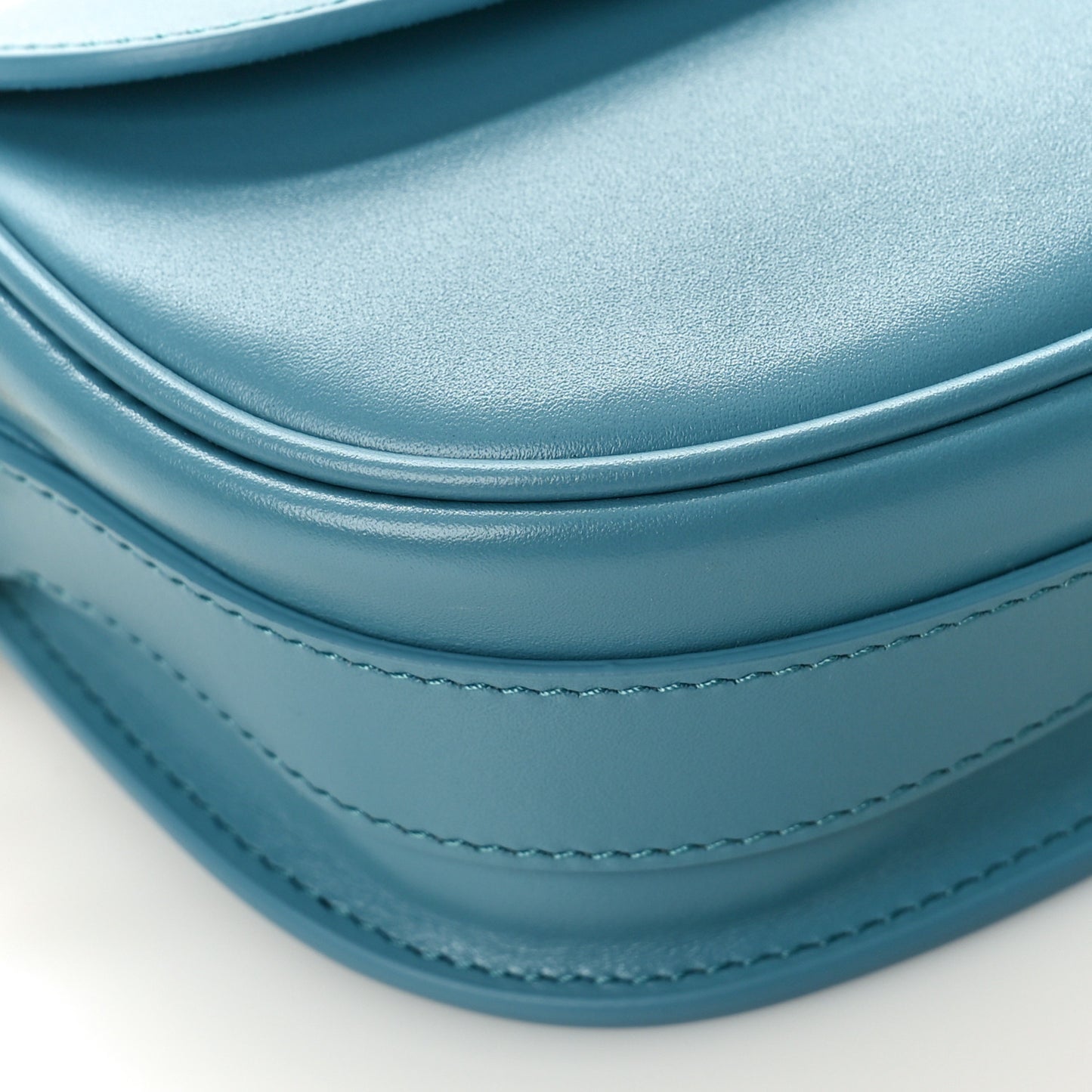 Box Calfskin East West Bobby Bag Blue