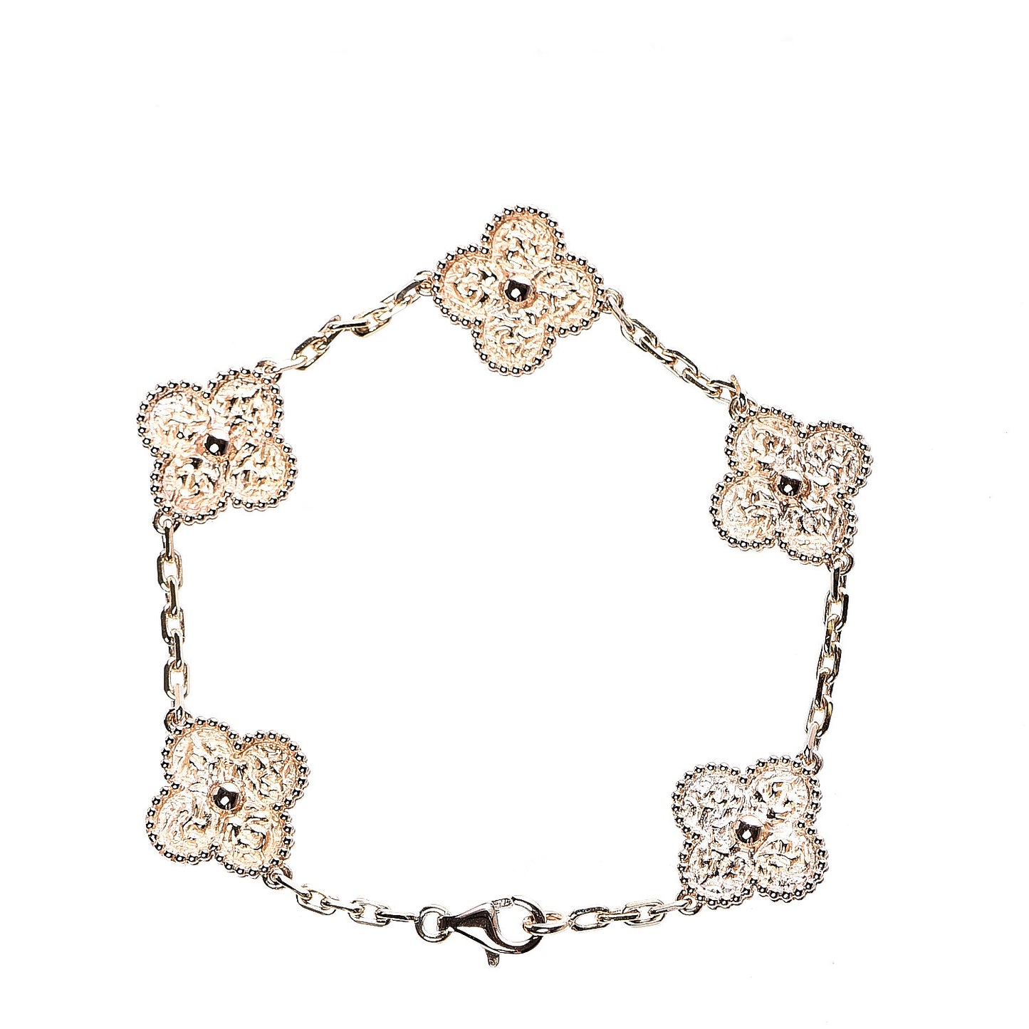 18K Rose Gold 5 Motifs Vintage Alhambra Bracelet