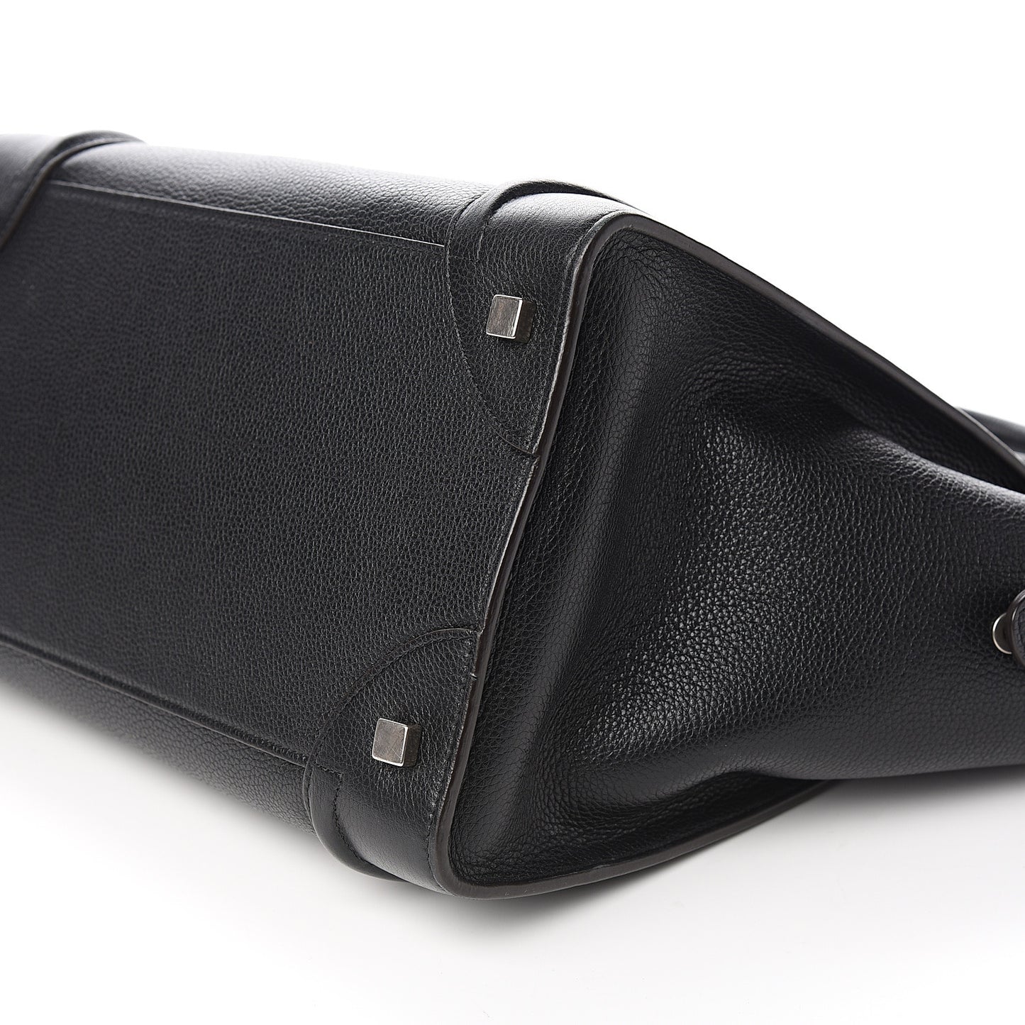 Drummed Calfskin Mini Luggage Black