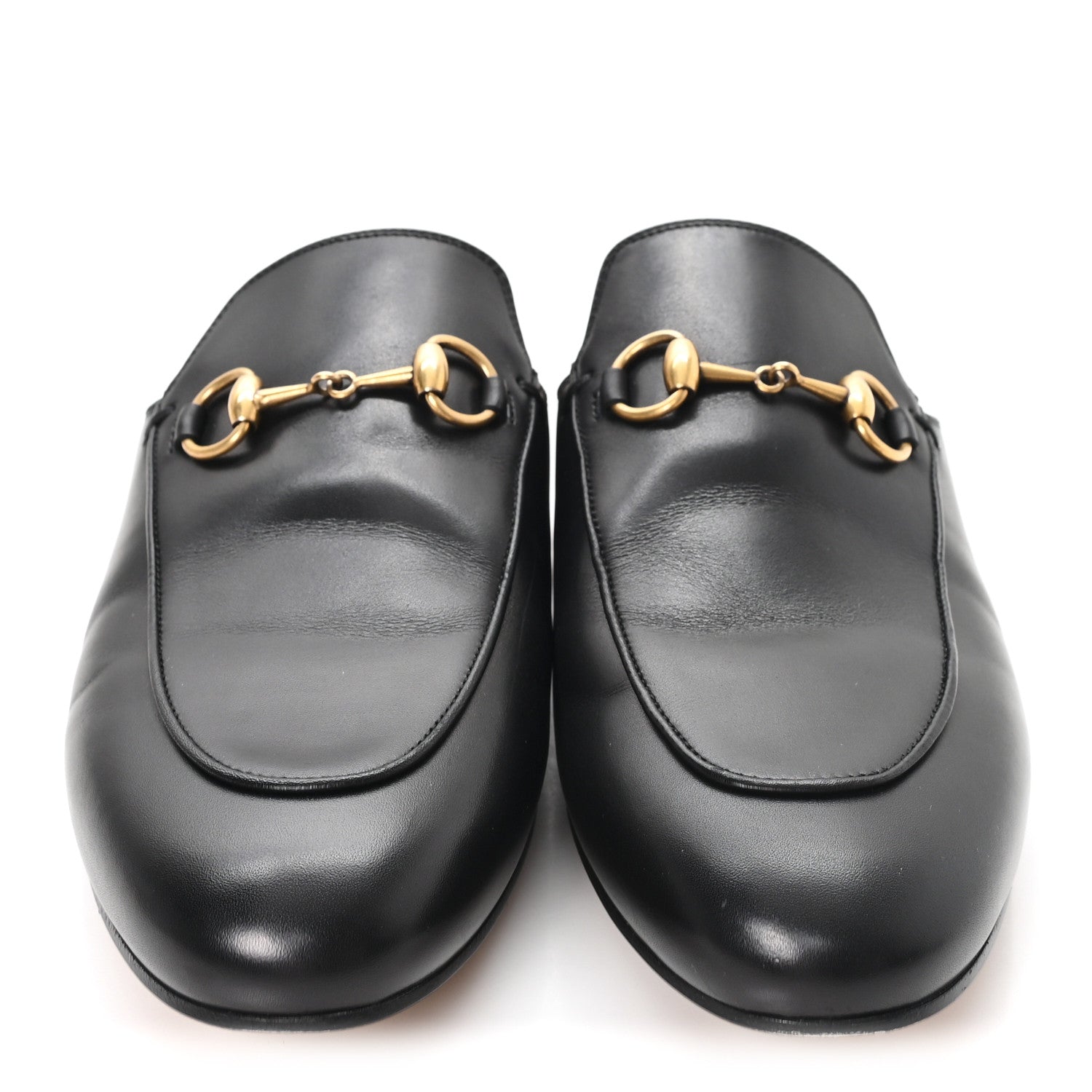 Gucci Calfskin Womens Princetown Slippers 37.5 Black 3 of 10