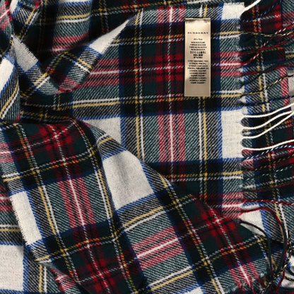 Burberry Wool Cashmere Tartan Oversized Filcoupe White Multicolor 4 of 5