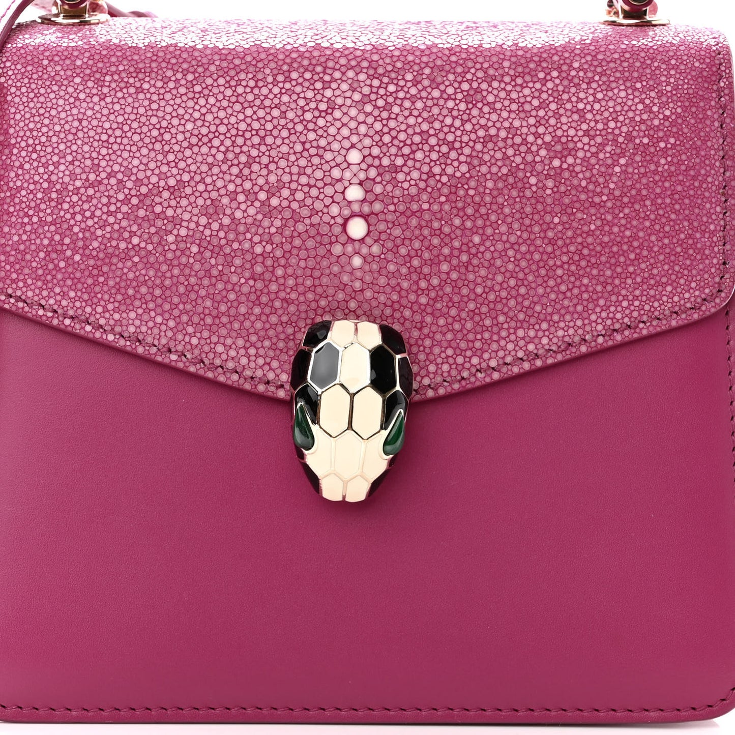 Calfskin Galuchat Serpenti Forever Crossbody Pink