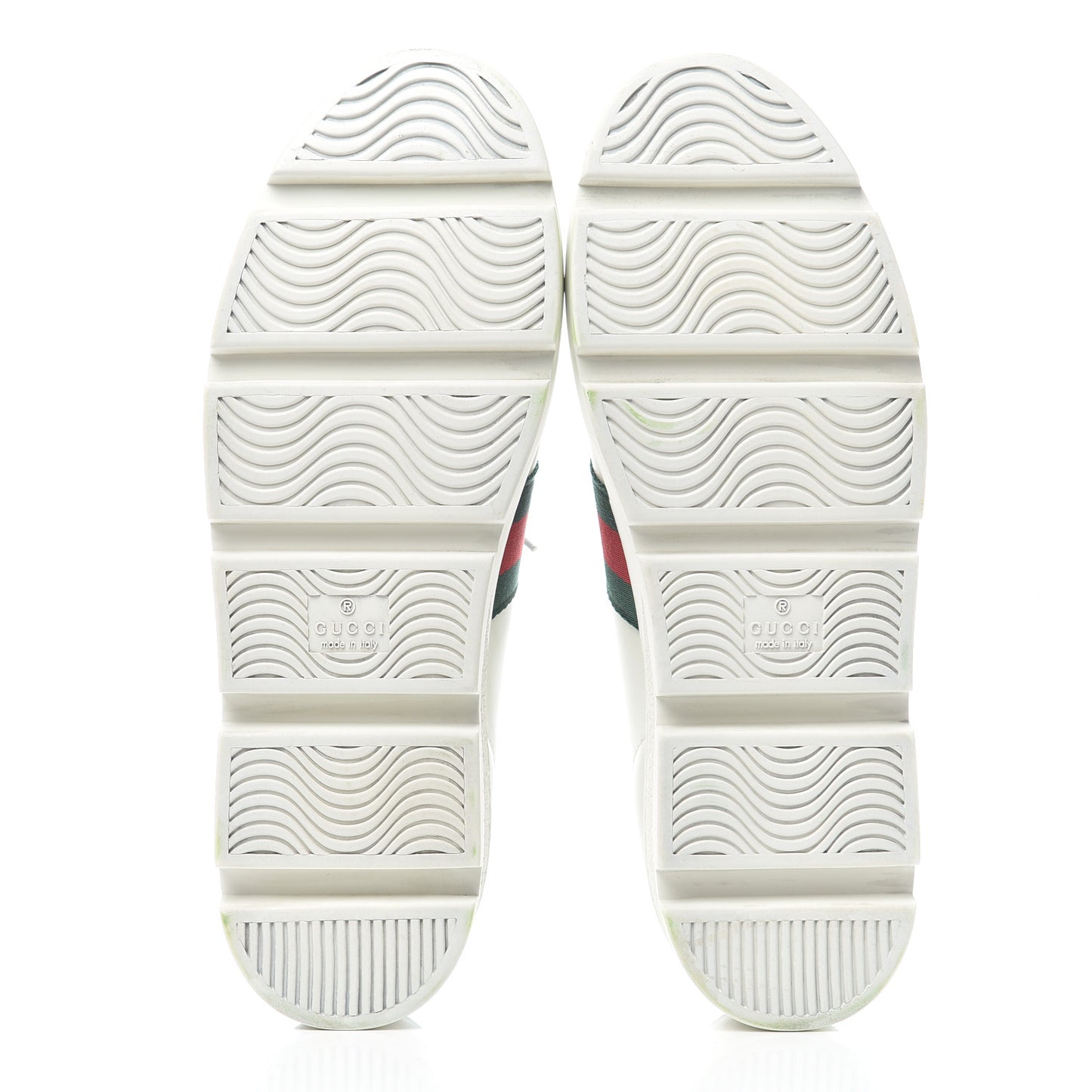 Calfskin Web Bee Embroidered Womens Ace Platform Sneakers 39.5 White