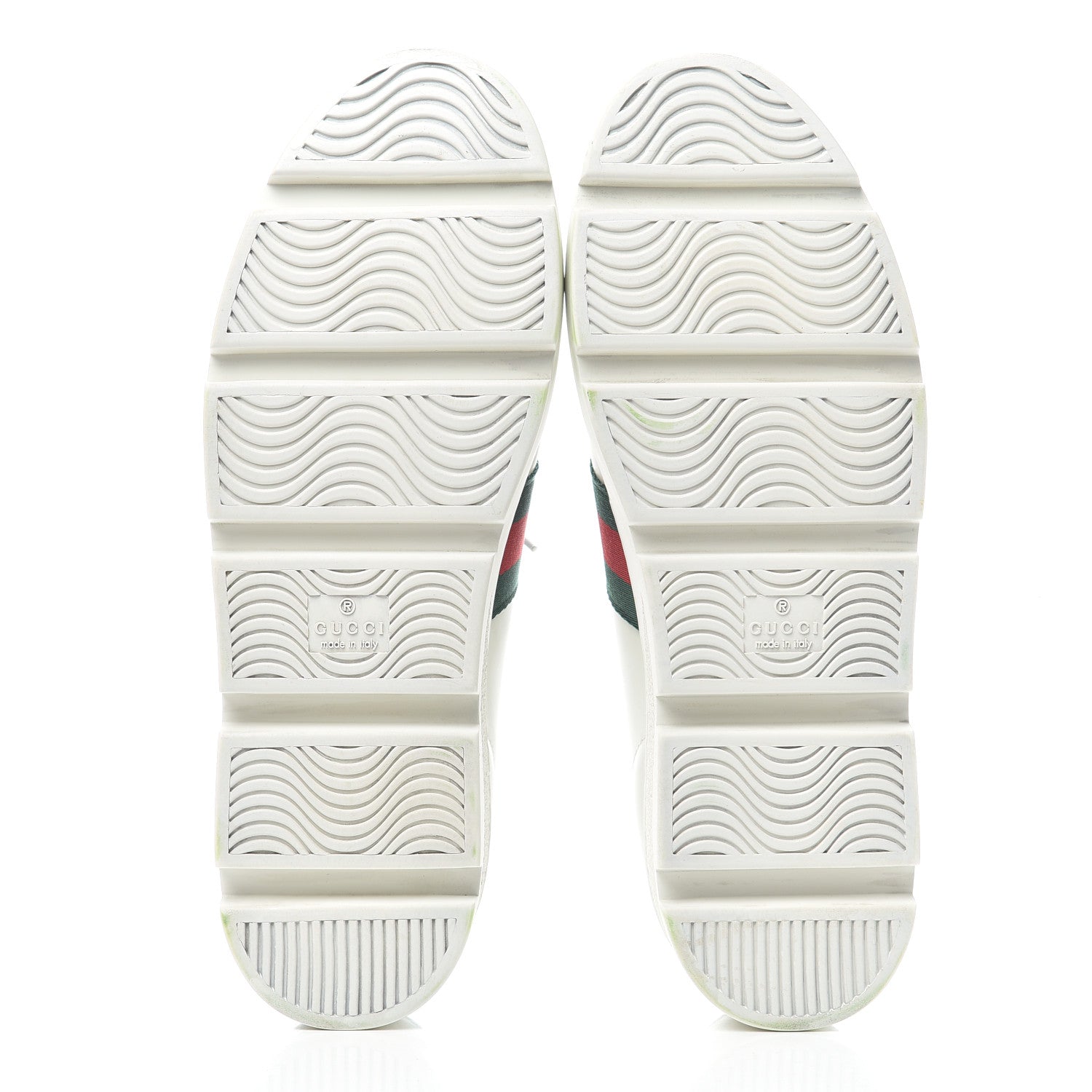 Gucci Calfskin Web Bee Embroidered Womens Ace Platform Sneakers 39.5 White 4 of 14