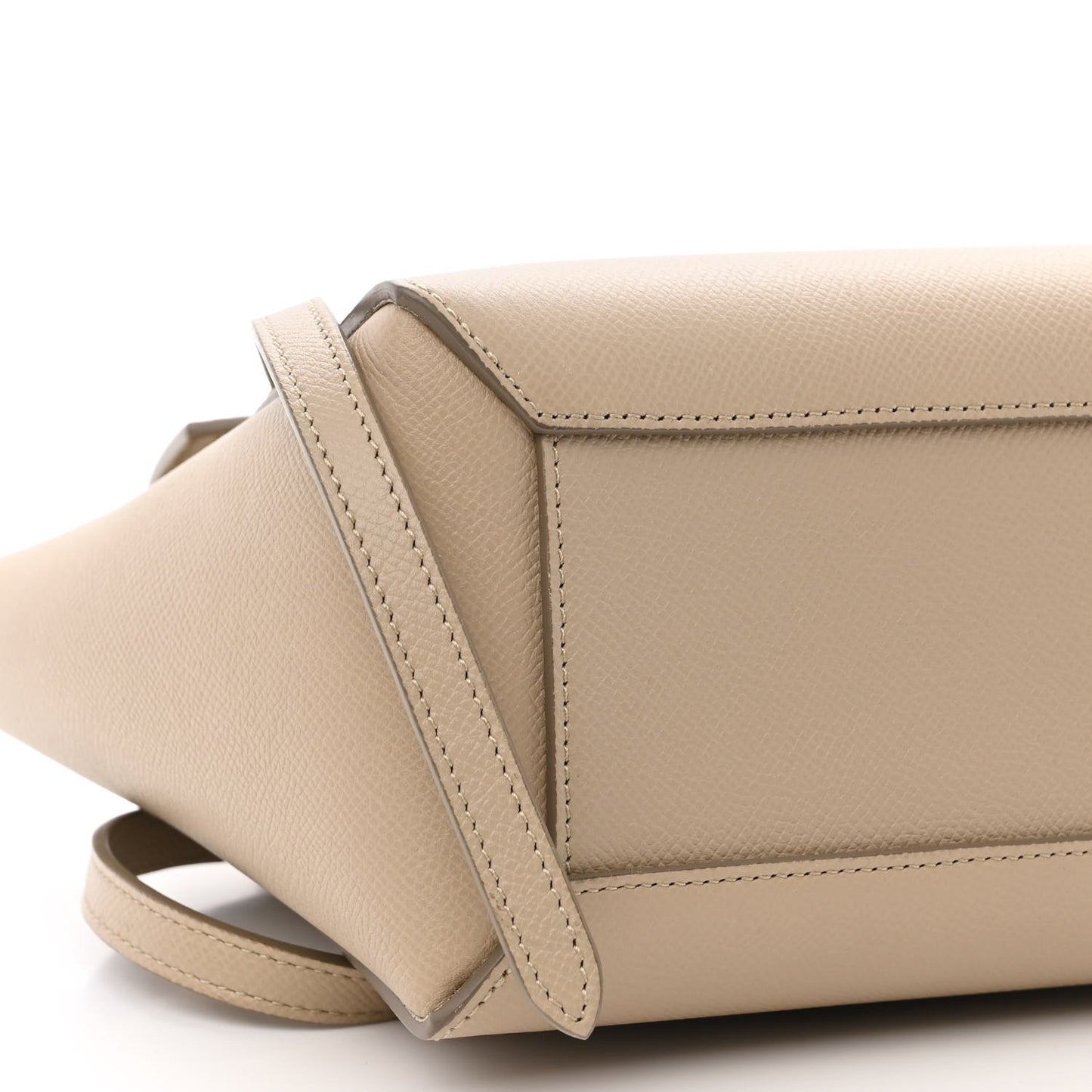 Grained Calfskin Nano Belt Bag Light Taupe