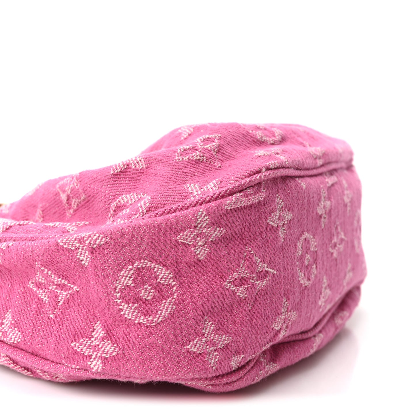 Monogram Denim Pochette Valley Fuchsia