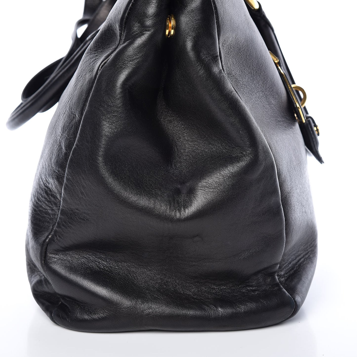 Soft Calf Shopping Tote Black
