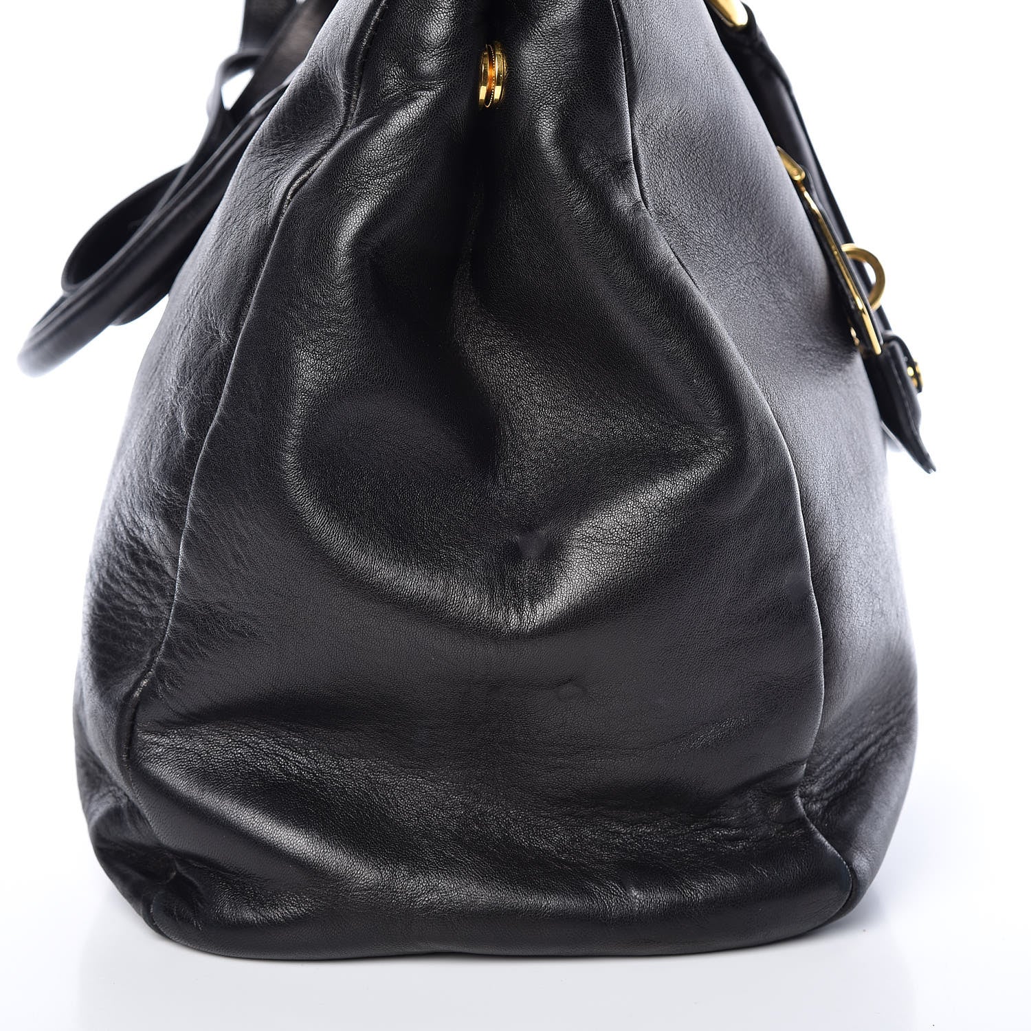 Prada Soft Calf Shopping Tote Black 19 of 20