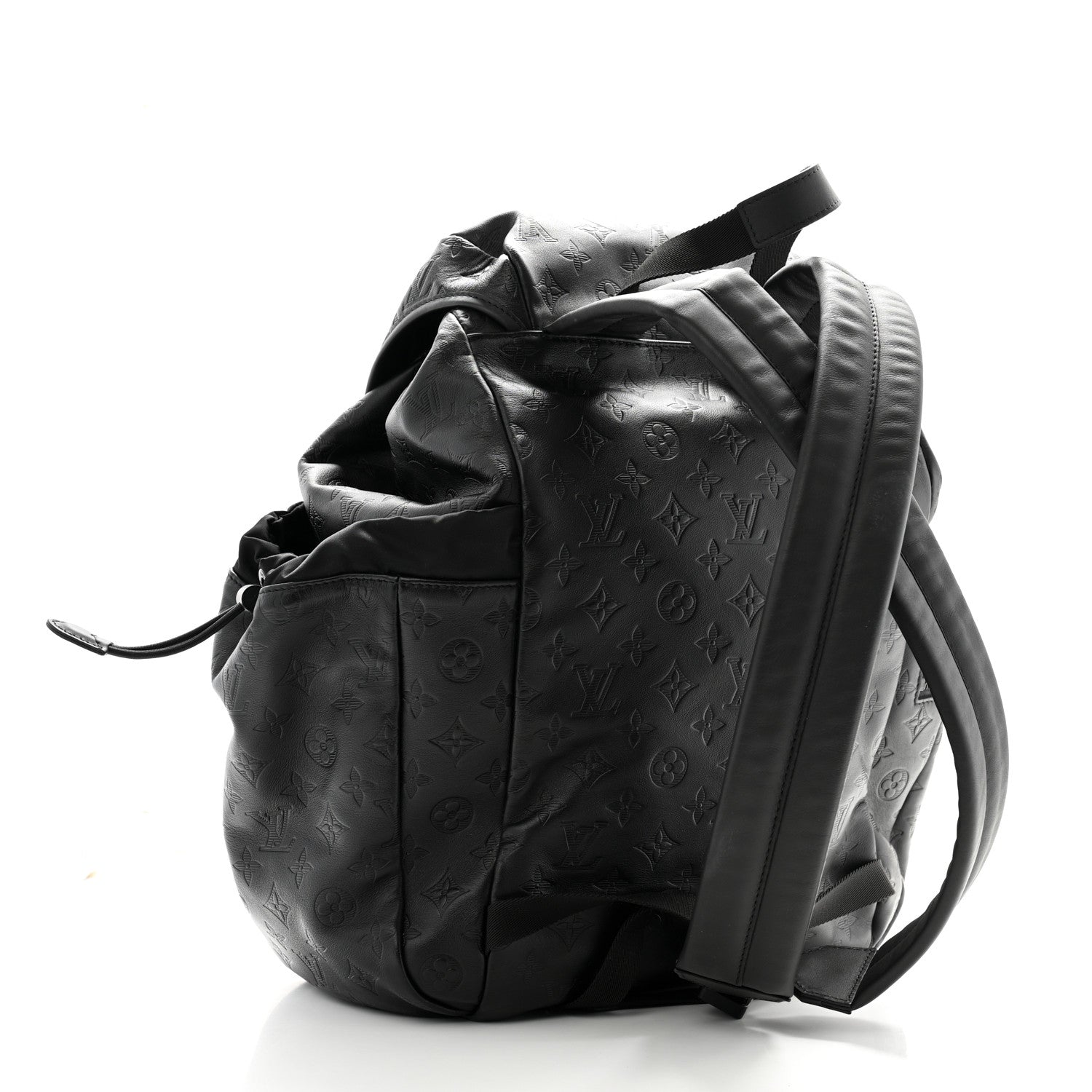 Louis Vuitton Calfskin Monogram Shadow Discovery Backpack Black 3 of 9