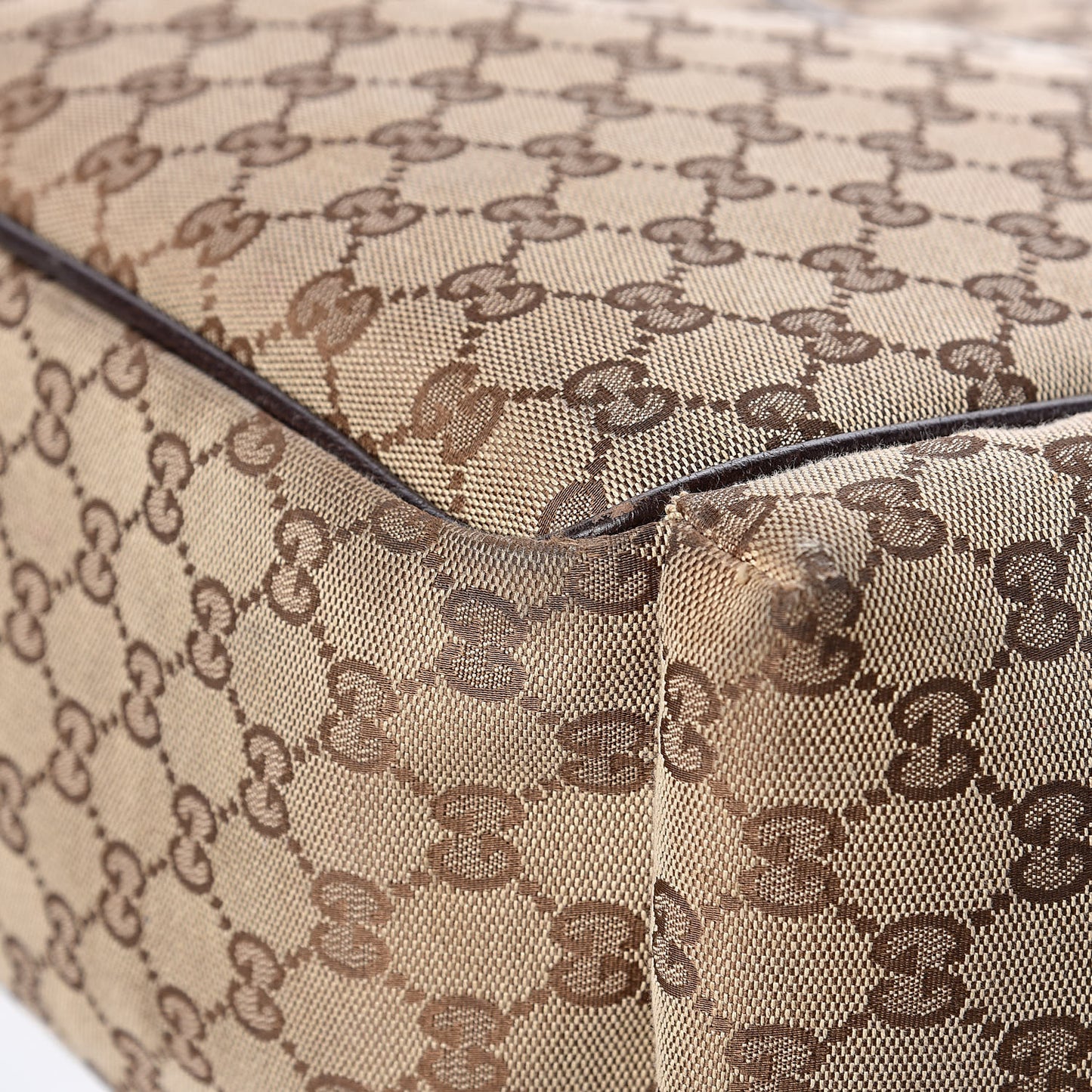 Monogram Natural Pigskin Large Diaper Bag Beige Ebony Cocoa Dark Chocolate