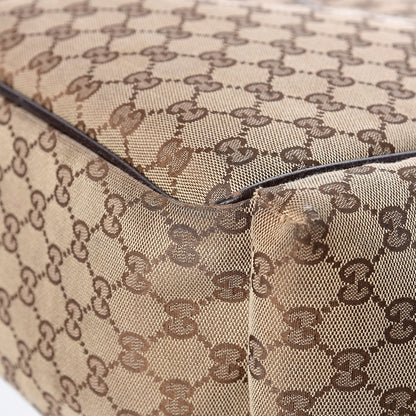 Gucci Monogram Natural Pigskin Large Diaper Bag Beige Ebony Cocoa Dark Chocolate 11 of 12