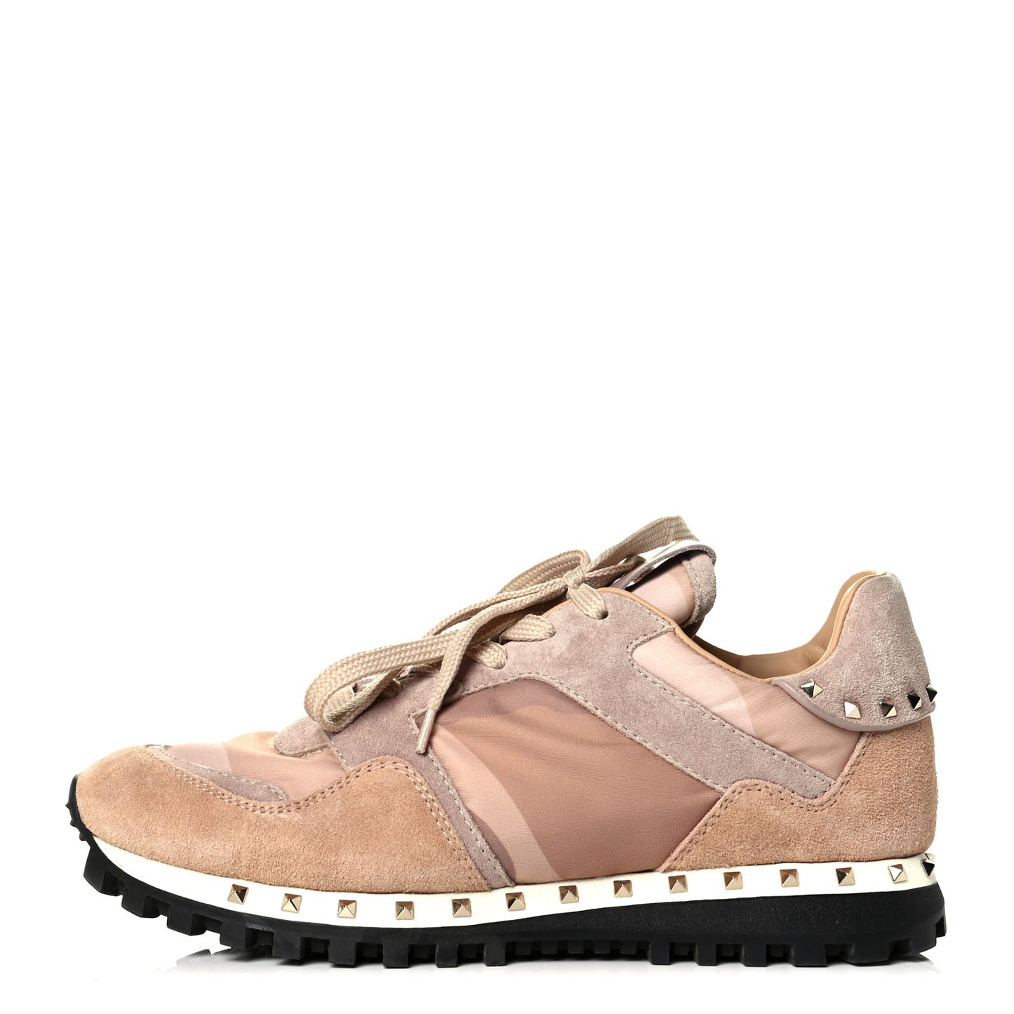 Suede Nylon Camouflage Womens Soul Rockstud Sneakers 37 Multicolor