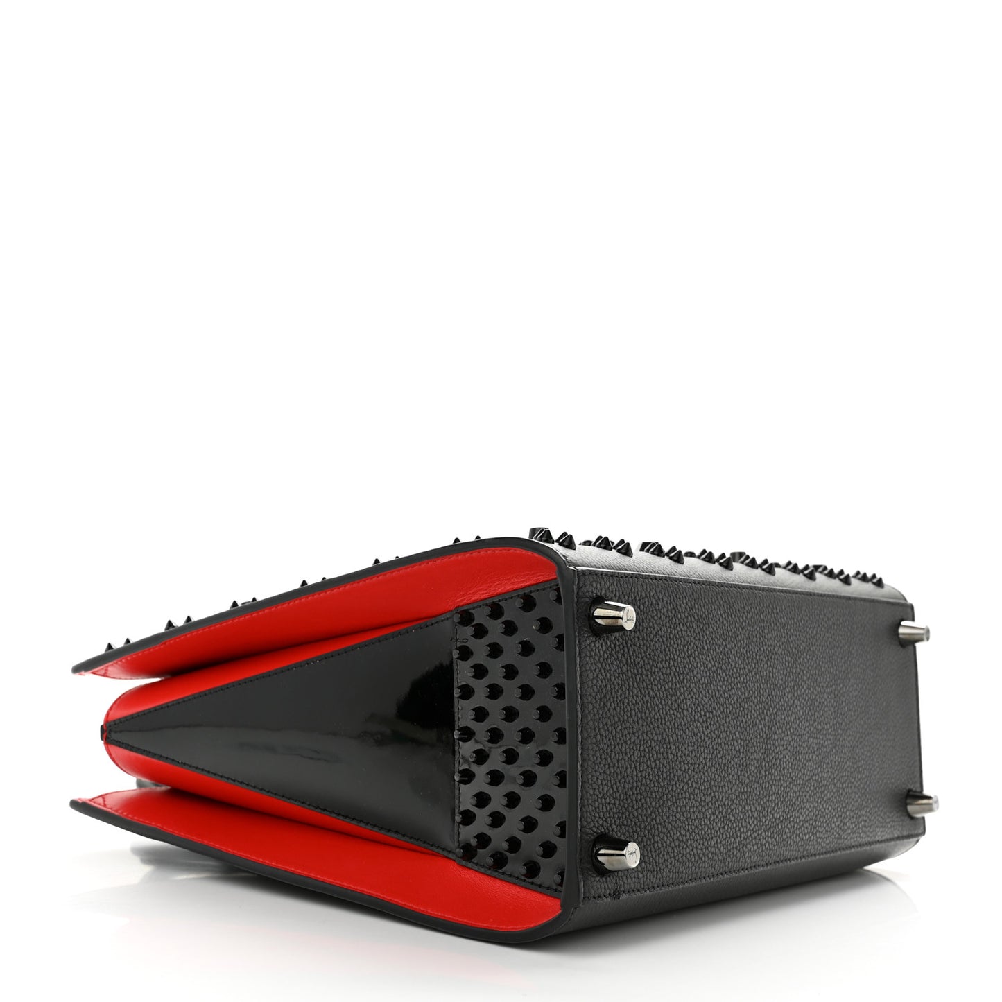 Calfskin Spikes Loubinthesky Medium Paloma Black