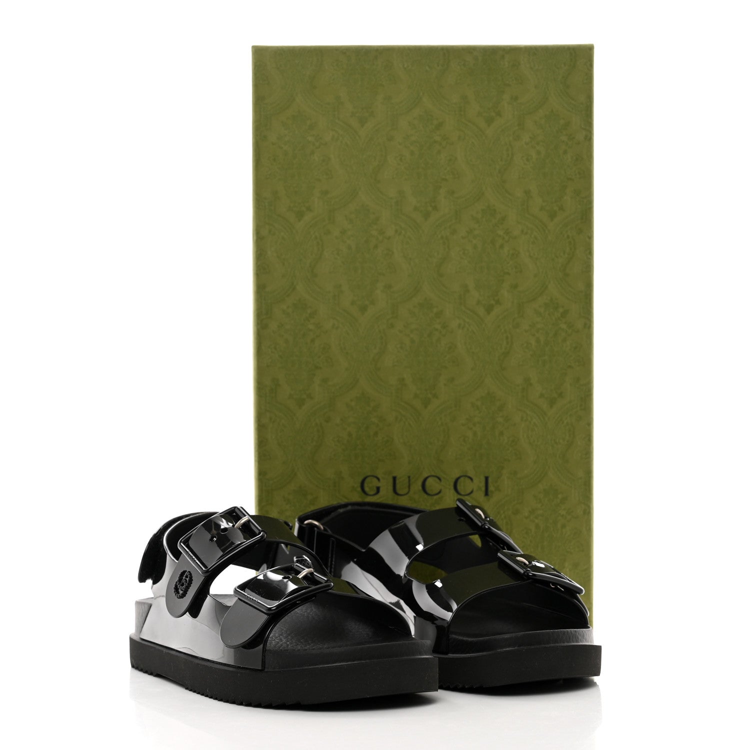 Gucci Rubber Mini Double G Womens Isla Dad Sandals 35 Black 8 of 8