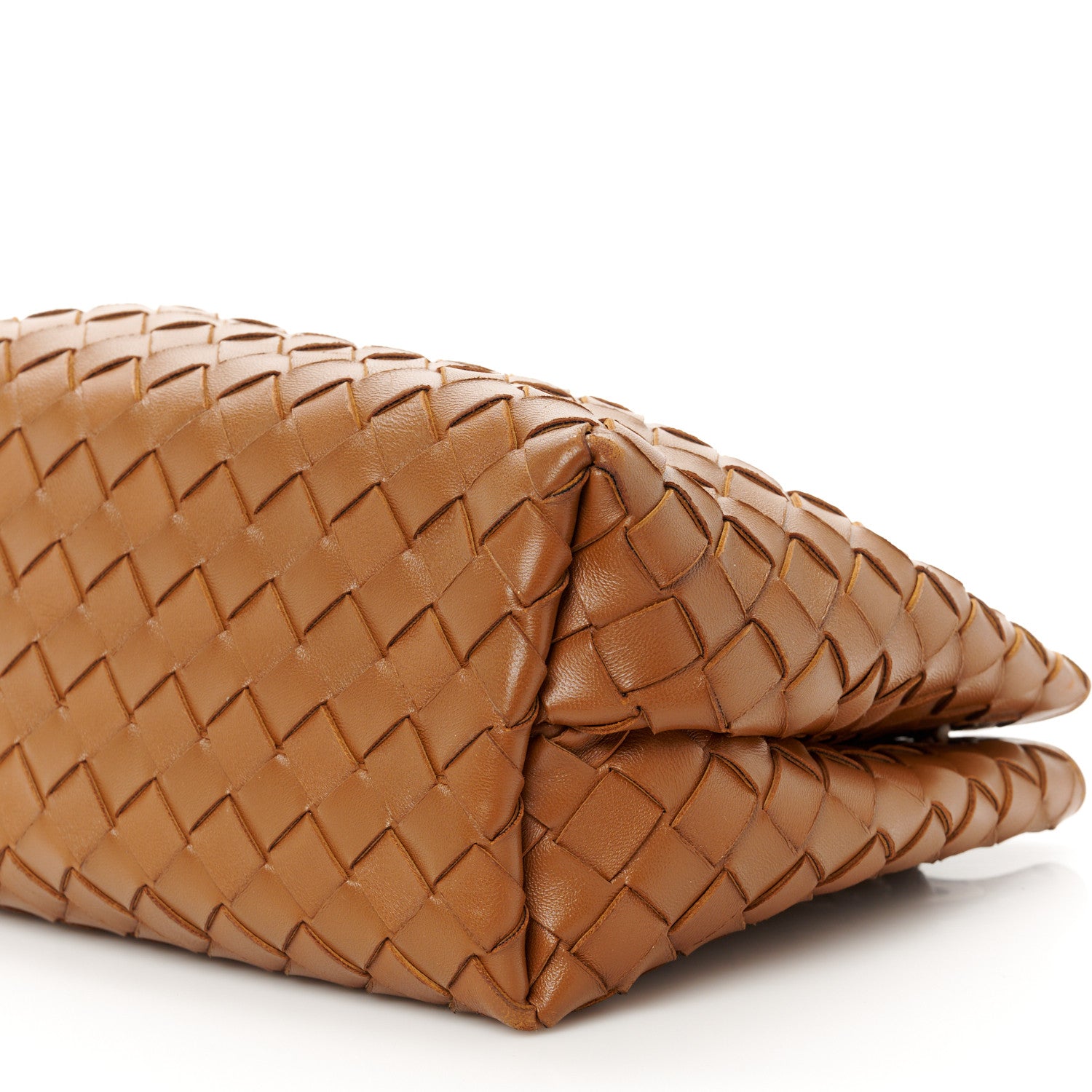 Bottega Veneta Nappa Intrecciato Small Andiamo Shoulder Bag Amber