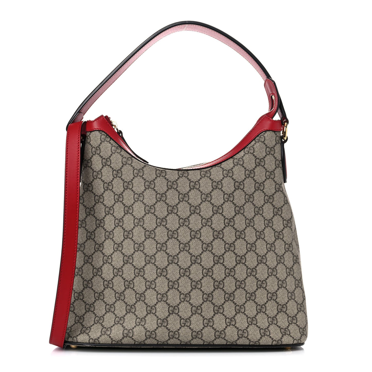 GG Supreme Monogram Linea A Hobo Red