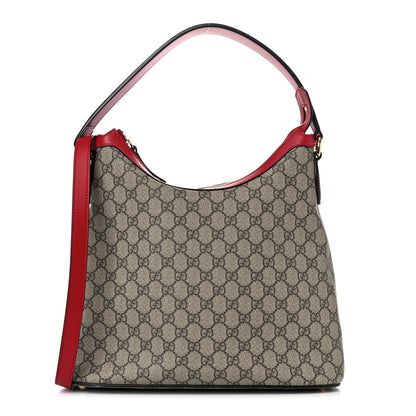 Gucci GG Supreme Monogram Linea A Hobo Red 1 of 12