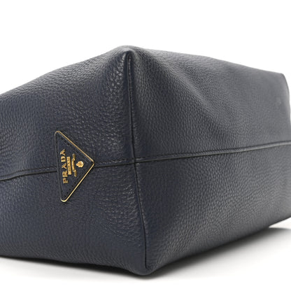 Prada Vitello Daino Embossed Logo Hobo Baltico 9 of 10