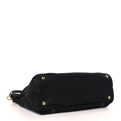 Prada Tessuto Nylon Saffiano Tote Black 3 of 8