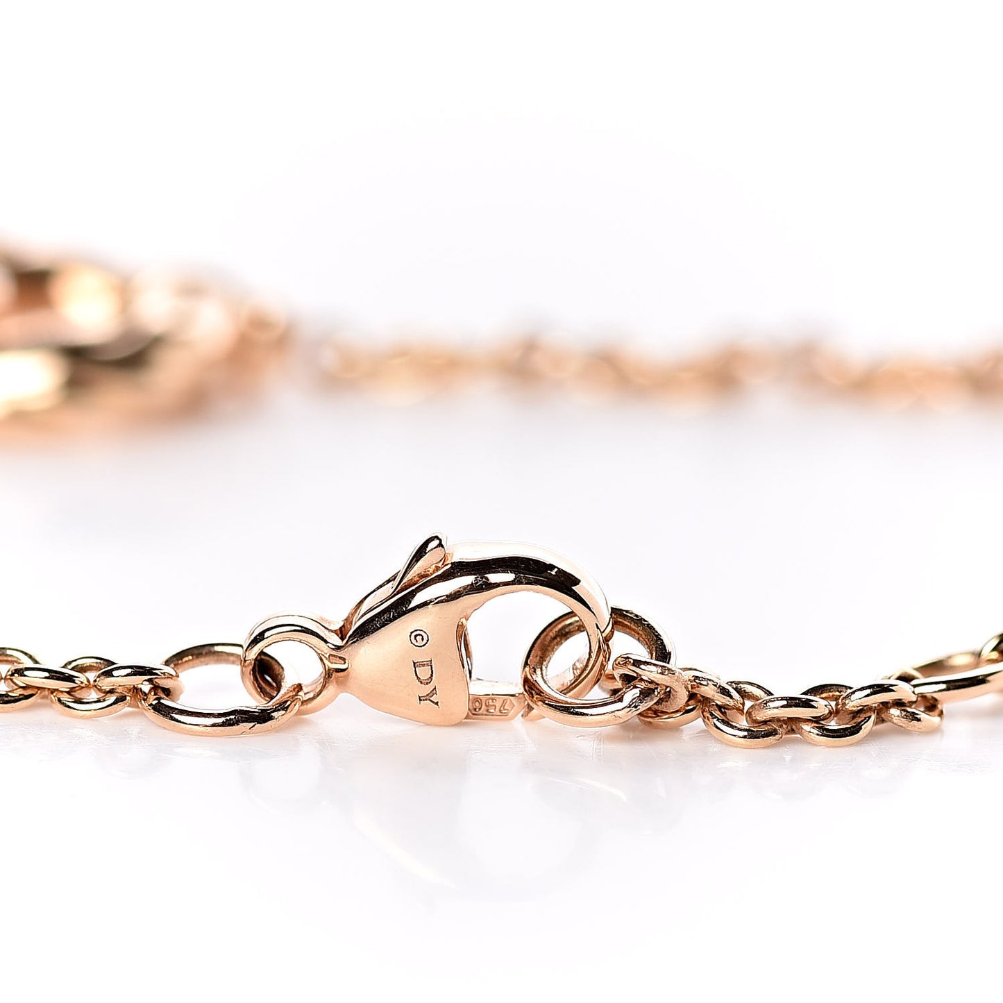 18K Rose Gold Diamond Belmont Single Station Bracelet