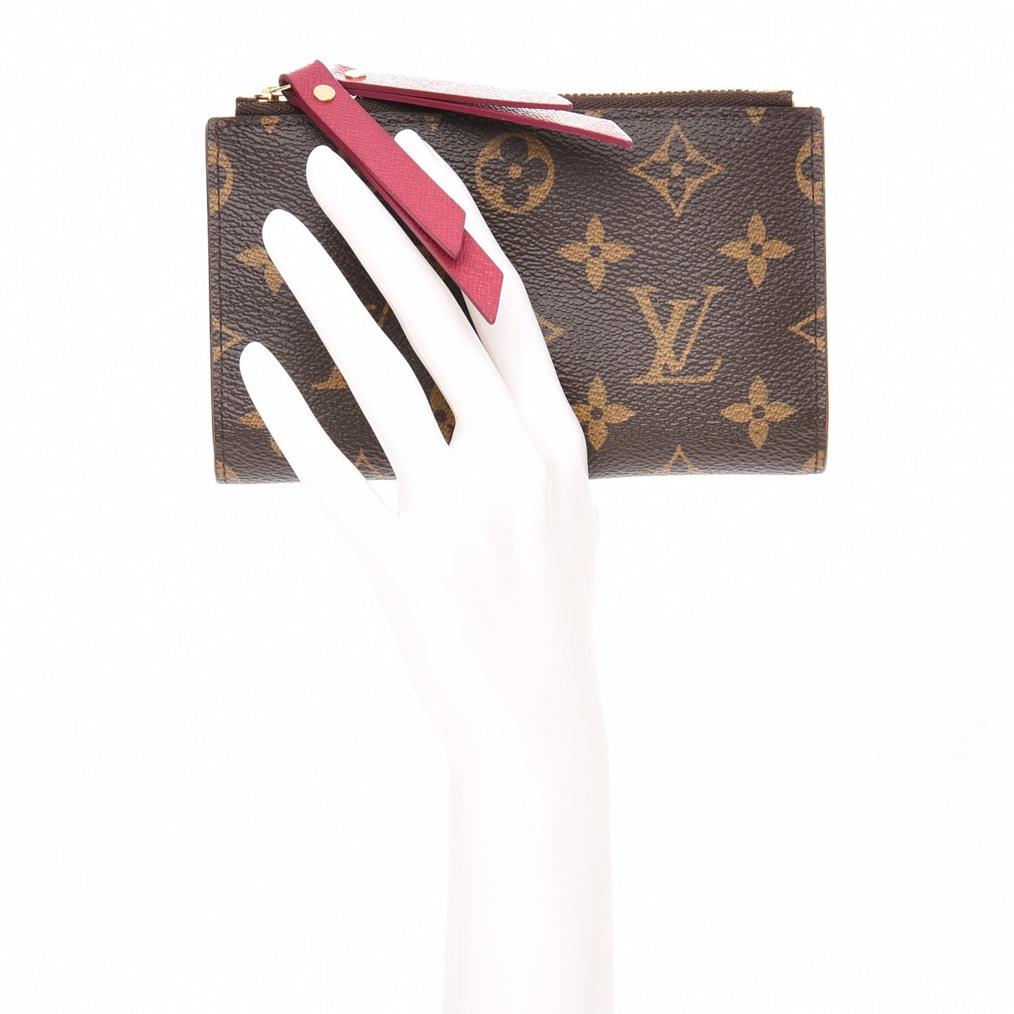 Monogram Adele Compact Wallet Fuchsia