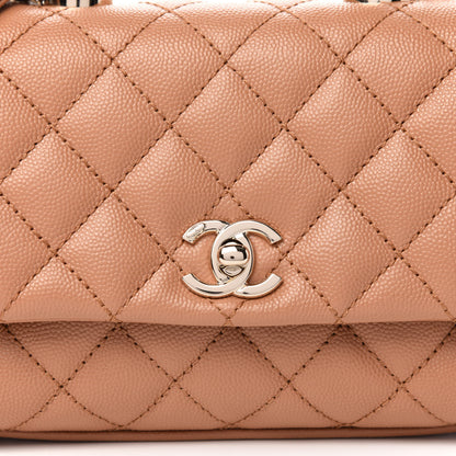 Chanel Caviar Lizard Embossed Quilted Extra Mini Coco Handle Flap Brown 10 of 10